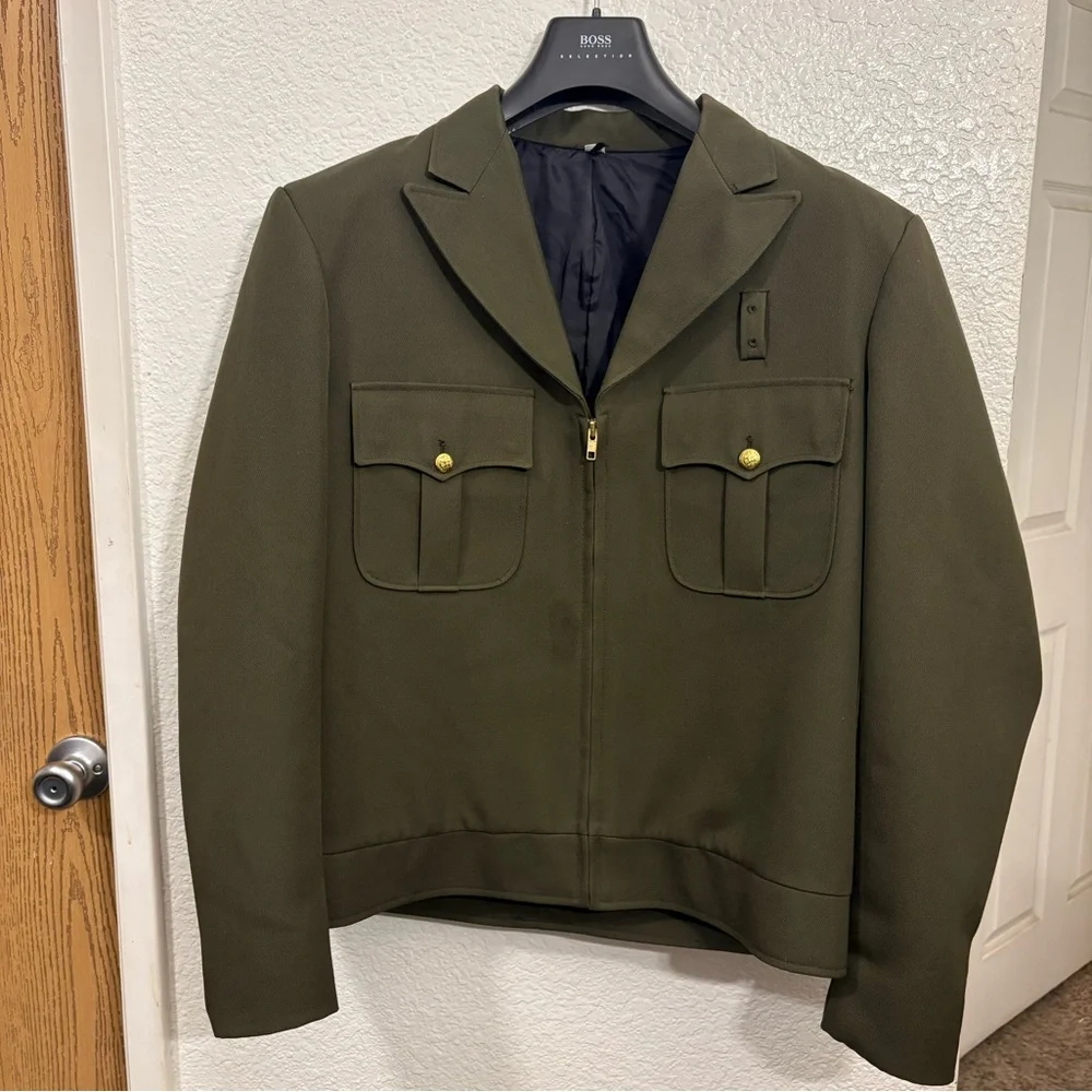 Vintage Fechheimer CDF Approved Utility Jacket Men's 42L Olive Green Military